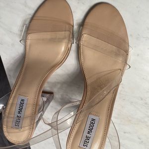 Steve Madden clear bottom heels